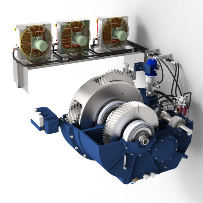 Structure of wind turbine gearbox 1-casing, 2-sun gear, 3